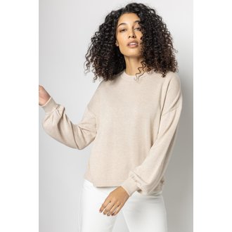LILLA P Cotton Modal Easy Pullover Sweater