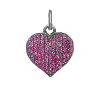 MARGO MORRISON Ruby Pave Heart Charm