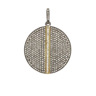MARGO MORRISON Round Pave Diamond, Split Disc Charm