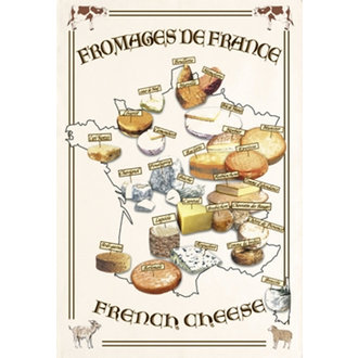 THE FRENCH FARM Tea Towel Fromages France,