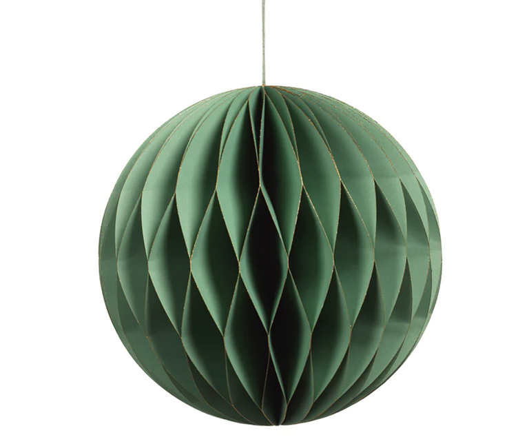 ZODAX ZODAX Wish Paper Large Green Ball Ornament