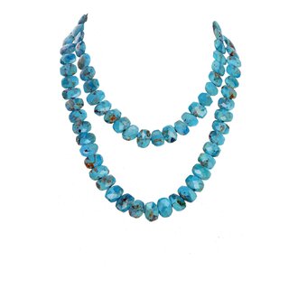 MARGO MORRISON Flat Faceted Turquoise Necklace