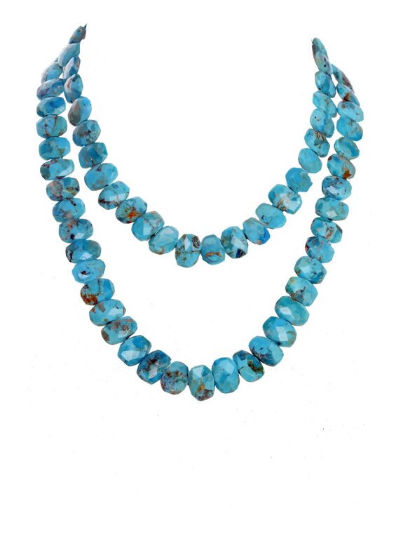 MARGO MORRISON MARGO MORRISON Flat Faceted Turquoise Necklace