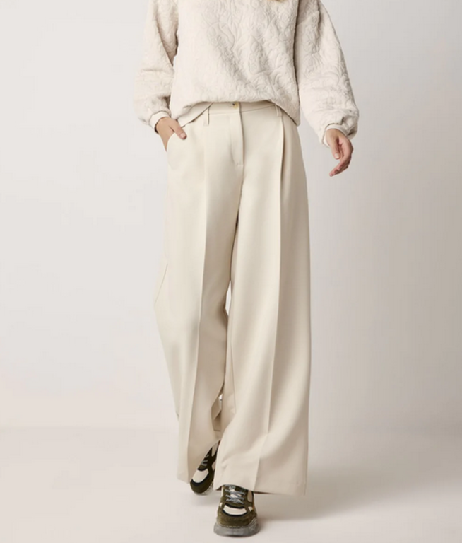Buy Cream Trousers & Pants for Women by Broadstar Online | Ajio.com
