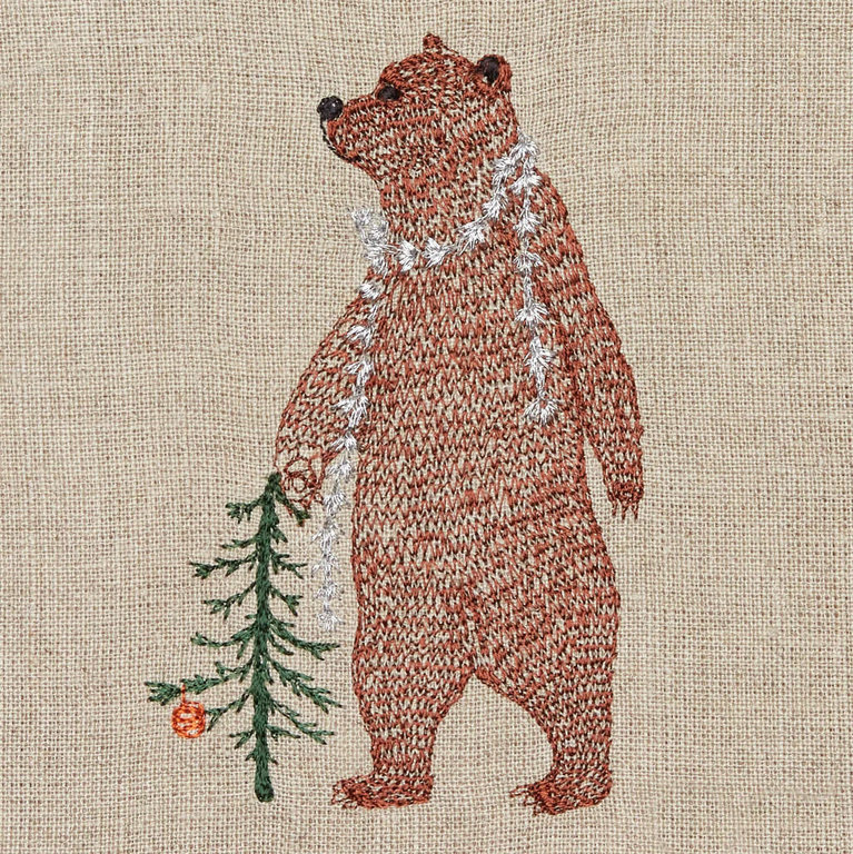 CORAL & TUSK CORAL & TUSK Bear with Tinsel Tea Towel
