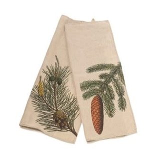 THE FRENCH FARM Linoroom  Spruce & Pine Linen Tea Towel, Set of 2