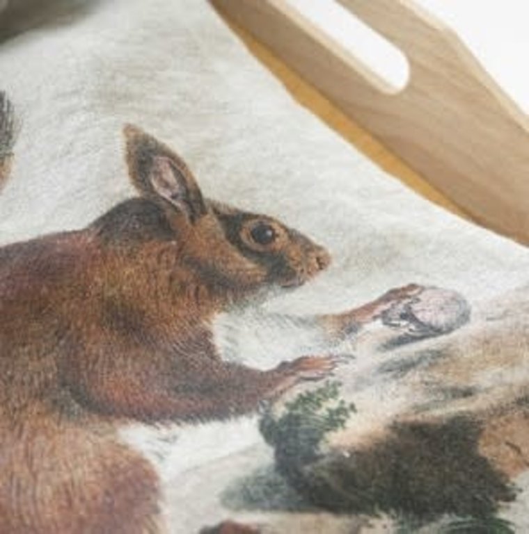 THE FRENCH FARM THE FRENCH FARM Linoroom Squirrel & Hare Tea Towel, Set of 2