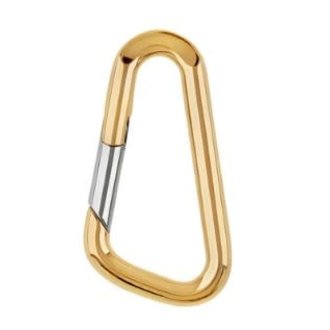 HEATHER B. MOORE Large Yellow Gold Carabiner Hinge