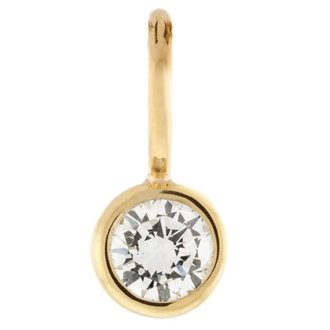 HEATHER B. MOORE 4mm Bezel White Diamond Charm