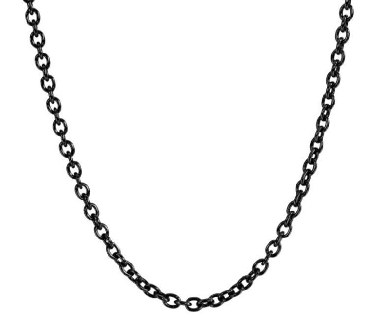 HEATHER B. MOORE HEATHER B MOORE 3.8MM Stainles Steel Black Chain 20"