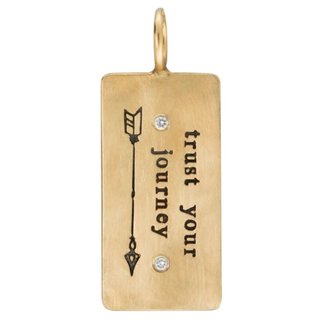 HEATHER B. MOORE 14k Gold and Diamond Trust Your Journey Charm