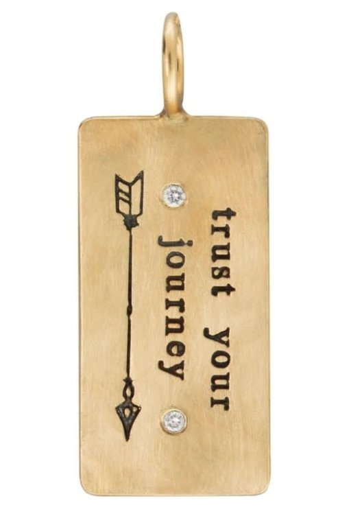 HEATHER B. MOORE HEATHER B MOORE 14k Gold and Diamond Trust Your Journey Charm