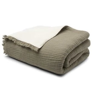 HOUSE NO23 Alaia Sherpa Throw, Moss
