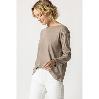 LILLA P 1x1 Rib 3/4 Sleeve Boatneck Tee, PA1136NAV - Touch of Class