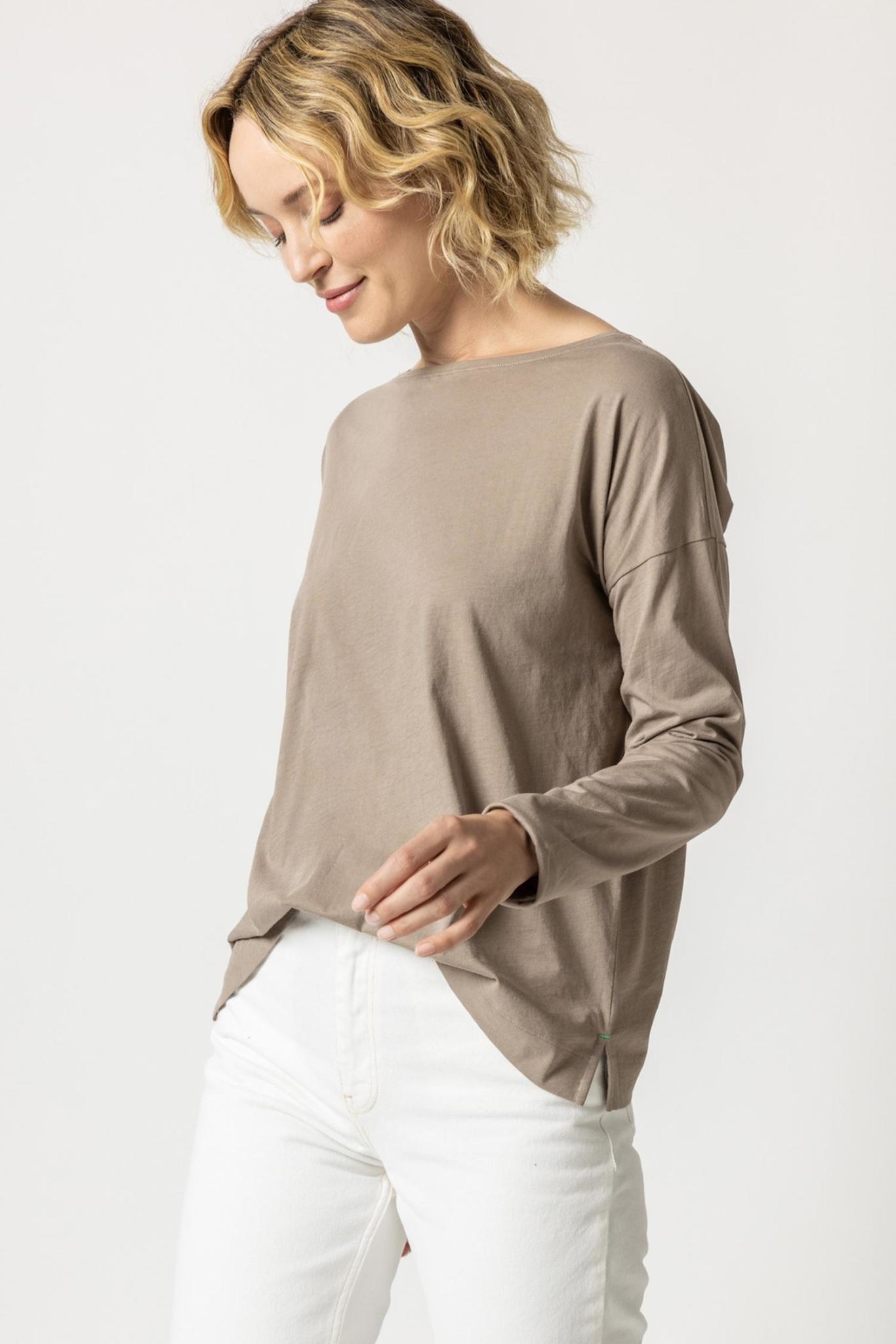 Soft-Washed Crew-Neck Long-Sleeve T-Shirt