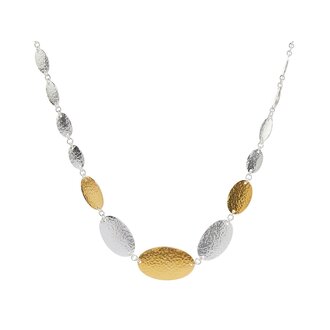 GURHAN All Around/Graduated Necklace, SS, Mixed Sized Mango Flakes, 18" Chain
