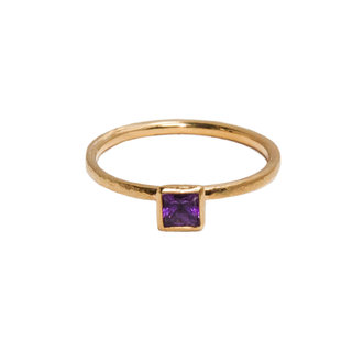 GURHAN Square Faceted Amethyst Stacking Skittle Ring