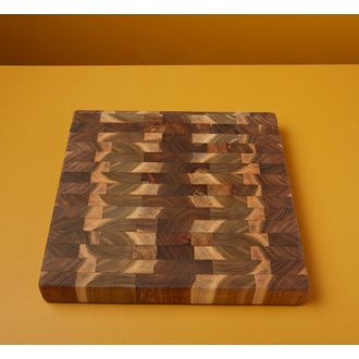 BE HOME Teak End Grain Chopping Block, Large