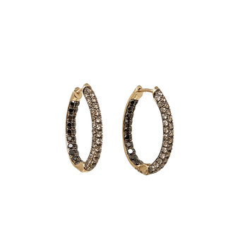 SYNA Diamond Oval Hoop Earrings