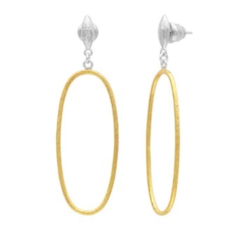 GURHAN Geo Oval Front Hoop Earrings