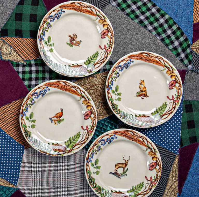 JULISKA JULISKA Forest Walk Cafe Au Lait Dessert/Salad Plate Set