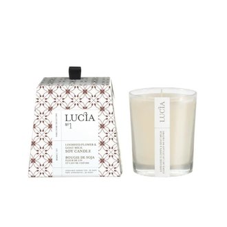PURE LIVING Lucia No. 1 50 Hour Candle,  Goat Milk and Linseed