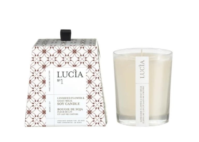 PURE LIVING Lucia No. 1 50 Hour Candle  Goat Milk and Linseed