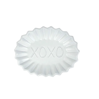 VIETRI Incanto Pleated XOXO Plate