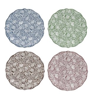 JULISKA Veronica Beard Bohemian Vine Party Plates, Set of 4