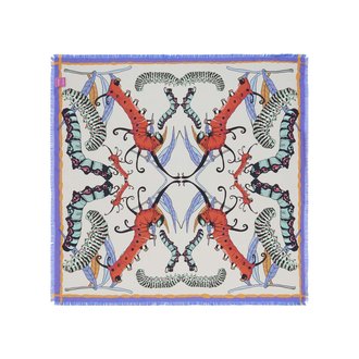 FRANCO FERRARI Cialda Caterpillar Reversible Silk Scarf