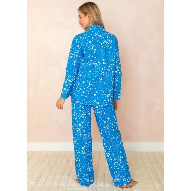 Over The Cotton Moon Pajama Set - Zinnias