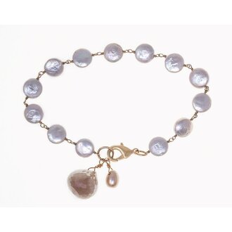 BITTERSWEET DESIGNS Pearl and Moonstone Bracelet