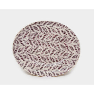 TERRAFIRMA Paisley Bordeaux Banquet Oval Platter