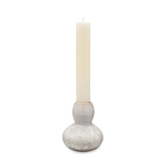 SIMON PEARCE Crystalline Woodstock Candlestick, Candent