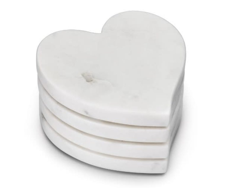 SIMON PEARCE SIMON PEARCE White Marble Heart Coasters
