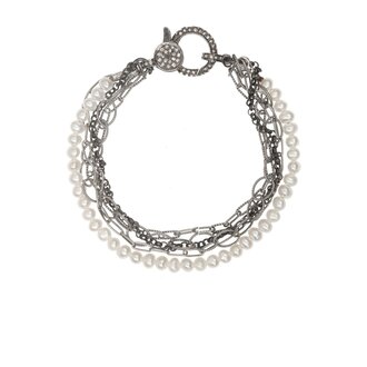 MARGO MORRISON Silver/Rhodium Chain Combo Bracelet