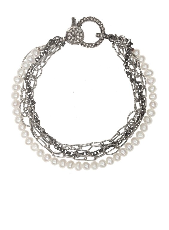 MARGO MORRISON MARGO MORRISON Silver/Rhodium Chain Combo Bracelet