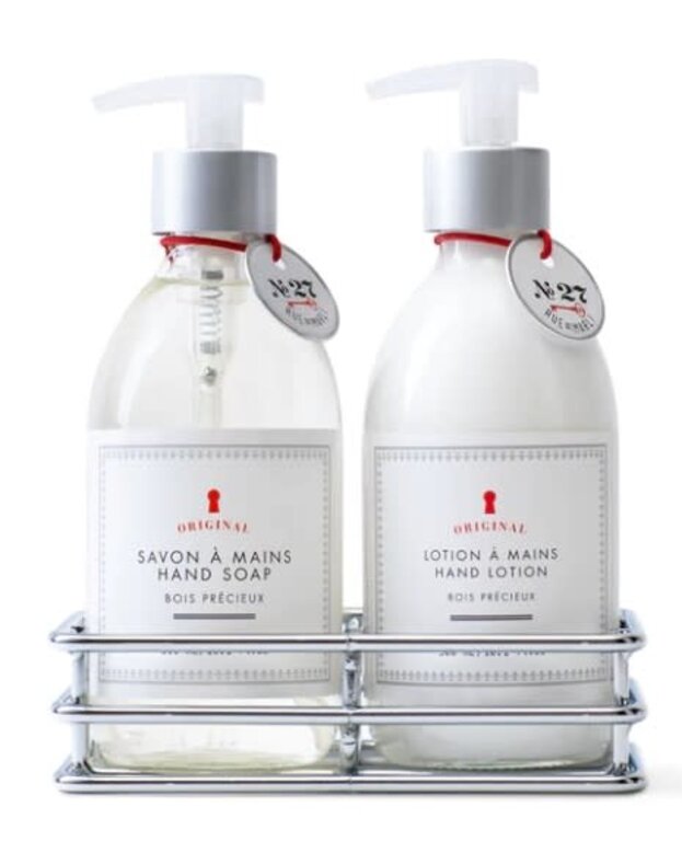 PURE LIVING PURE LIVING Rue de Marli Soap and Lotion Caddy, Bois Precieux