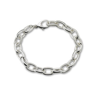 MONICA RICH KOSANN Sterling Silver Braided Links Charm Bracelet