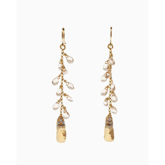 DANA KELLIN Kunzite Quartz & Opal Seed Bead Earrings