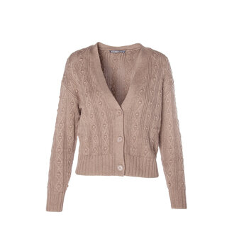 ALASHAN Cotton Cashmere Diamond Bobble Cardigan