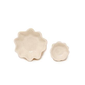 TERRAFIRMA Mini Scallop Bowl, Ivory
