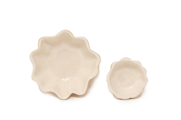 TERRAFIRMA TERRAFIRMA Mini Scallop Bowl, Ivory