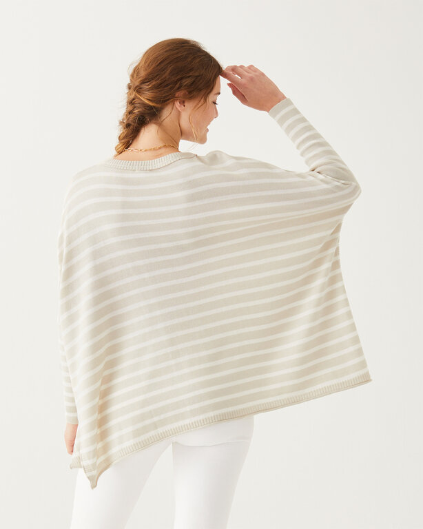 MER-SEA MER-SEA Catalina Stripe Sweater- Sand & White Stripe