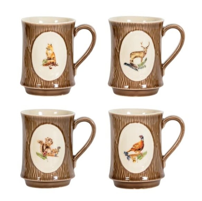 JULISKA JULISKA Forest Walk Animal Mugs, Set of 4