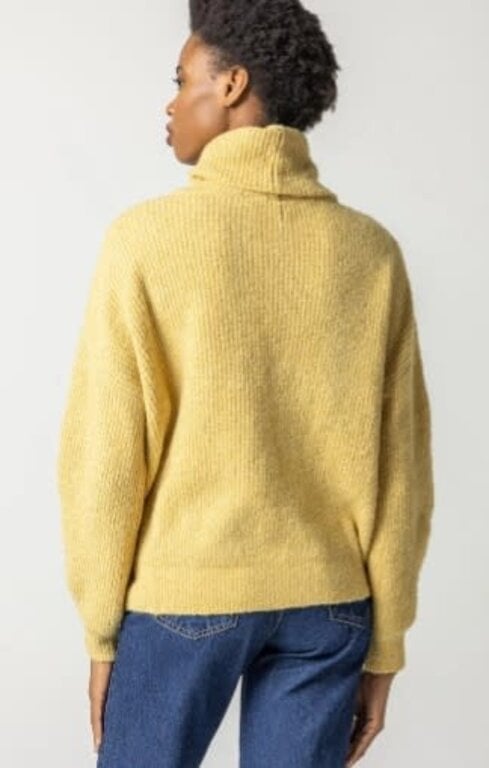 LILLA P LILLA P Soft Boucle Oversized Turtleneck Sweater