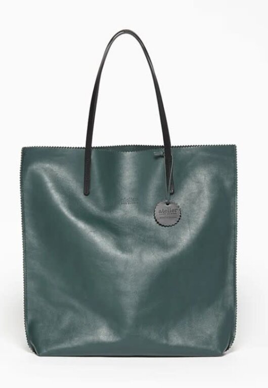 JACK GOMME JACK GOMME Calm Cabas Leather Tote Bag, Serpentine