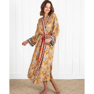 PRINTFRESH Bagheera Satin Robe