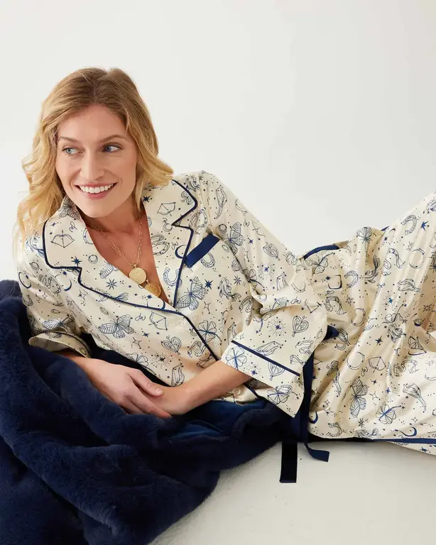 MERSEA MER-SEA Satin Sailors Pajama Set