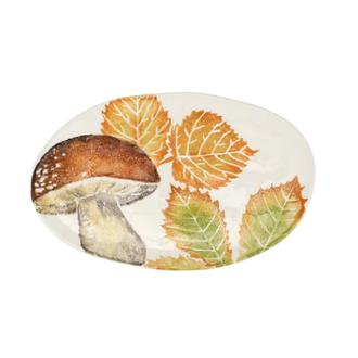 VIETRI Autunno Mushroom Small Oval Platter